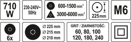 Yato elektromos falcsiszoló zsiráf 710W