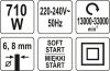 Yato elektromos felsőmaró 710 W