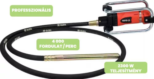 Yato elektromos betonvibrátor 2300W