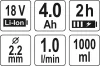 Yato akkus festékszórópisztoly 1000 ml 18 V Li-Ion (1 x 4,0 Ah akku + töltő)