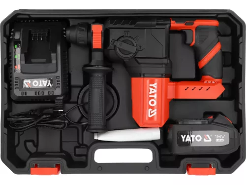 Yato akkus fúrókalapács SDS+, 18V, 4Ah akkuval, töltővel