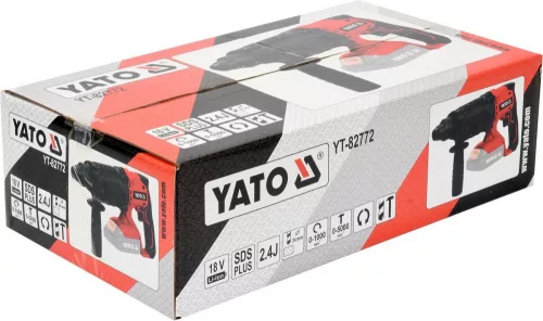 Yato akkus fúrókalapács SDS-Plus 2,4 J 18 V Li-Ion (akku + töltő nélkül)