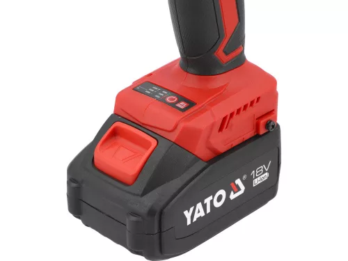 Yato akkus ütvecsavarozó 1/2" 800 Nm szénkefe nélkül 18 V (2 x 4,0 Ah akku + töltő)
