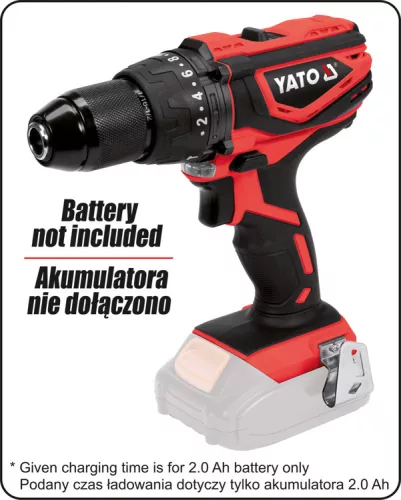 Yato akkus ütvefúró-csavarozó 40 Nm 18 V Li-Ion (akku + töltő nélkül)