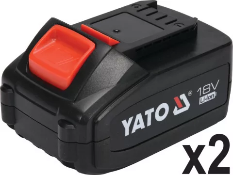Yato akkus ütvefúró-csavarozó 75 Nm szénkefe nélküli 18 V Li-Ion (2 x 3 Ah akku + töltő)