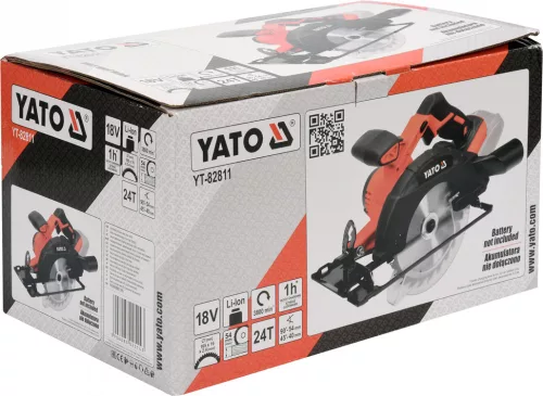 Yato akkus körfűrész 165 mm 18 V Li-Ion (akku + töltő nélkül)