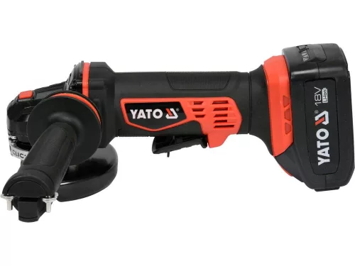 Yato akkus sarokcsiszoló 125 mm 18 V Li-Ion (2 x 3,0 Ah akku + töltő)