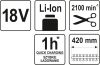 Yato akkus lombnyíró 18 V (akku+töltő nélkül) 207-2740 mm