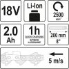 Yato akkus magassági ágvágó 18 V (1 x 2,0 Ah akku + töltő)