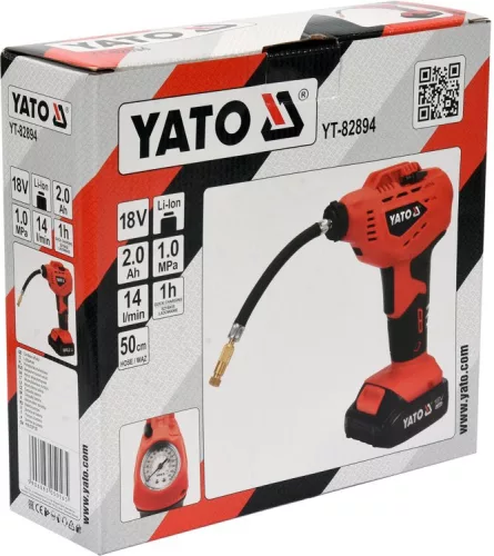 Yato akkus pumpa 10 bar 18 V Li-Ion (1 x 2,0 Ah akku + töltő)