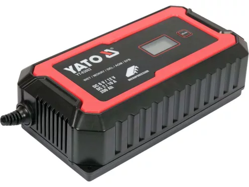 Yato akkumulátor töltő 6/12 V 2/10 A max. 200 Ah LCD kijelző