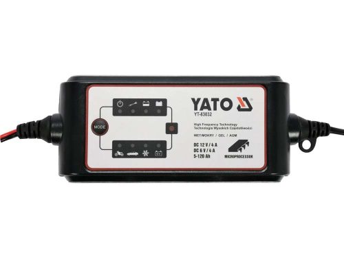 Yato Akkumulátor töltő 6-12 V / 4 A / 5-120 Ah