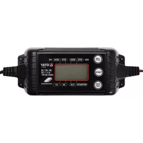 Yato akkumulátor töltő 6/12 V 1/4 A max. 120 Ah LCD kijelző