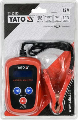 Yato digitális akkuteszter 12 V 200-1200A
