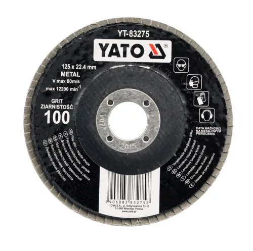 Yato lamellás csiszolókorong 125 x 22,4 mm / P40