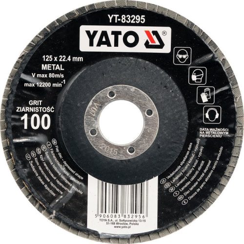 YATO Lamellás csiszolókorong döntött 125 x 22,2 mm P40