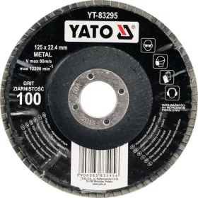 Yato lamellás csiszolókorong döntött 125 x 22,2 mm / P60