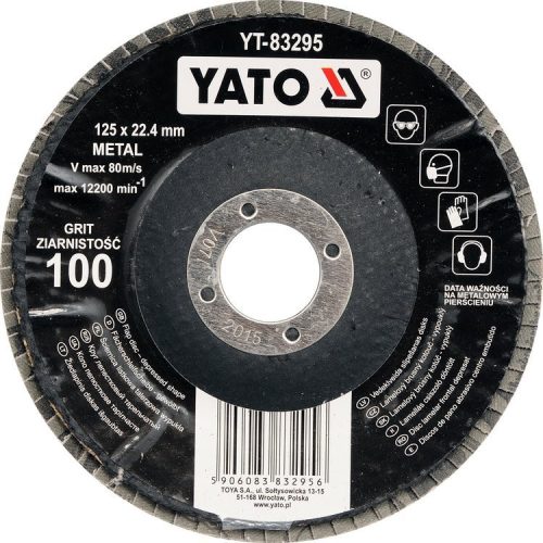 Yato lamellás csiszolókorong döntött 125 x 22,2 mm / P120