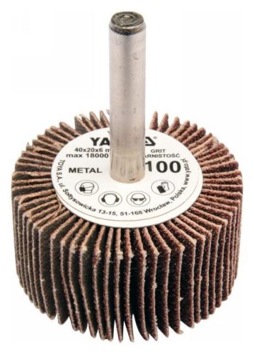 Yato csapos lamellás csiszolókorong 40 x 20 x 6 mm / P100