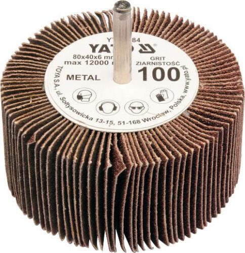 Yato csapos lamellás csiszolókorong 80 x 40 x 6 mm / P150