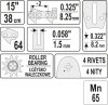 Yato Láncfűrész láncvezető 15" 0,325" 1,5 mm