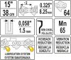 Yato láncfűrész lánc 15" 0,325" 1,5 mm 64 szem