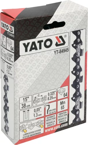 Yato láncfűrész lánc 15" 0,325" 1,3 mm 64 szem