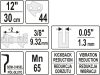 Yato láncfűrész lánc 12" 3/8" 1,3 mm 44 szem
