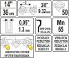 Yato láncfűrész lánc 14" 3/8" 1,3 mm 50 szem