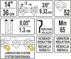 Yato láncfűrész lánc 14" 3/8" 1,3 mm 52 szem