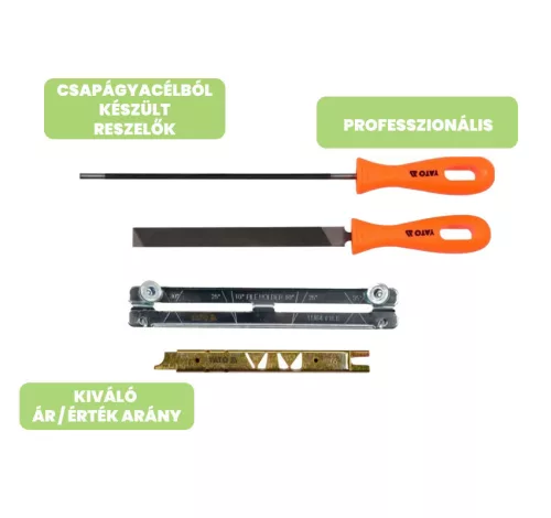 Yato kézi láncélező készlet 4 részes 3/8" 4 mm