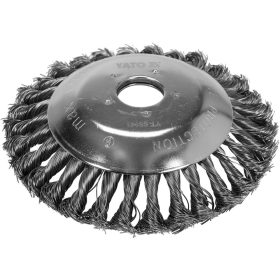 Yato döntött sodrott körkefe 150 x 25,4 mm fűkaszához, fűszegélyvágóhoz