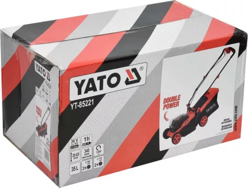 Yato akkus fűnyíró 340 mm 2 x 18 V (akku + töltő nélkül)