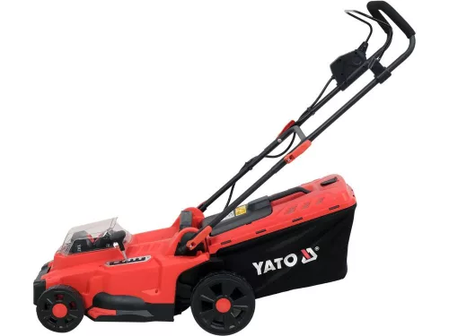 Yato akkus fűnyíró 2 x 18 V 370 mm (2 x 4,0 Ah akksi + töltő)