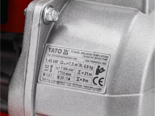 Yato benzinmotoros vízszivattyú 1" 1450W