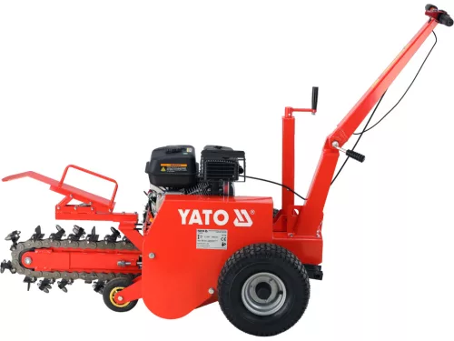 Yato benzinmotoros láncos kotró mélység 450 mm, motorhengerűrtartalom 196 cm3