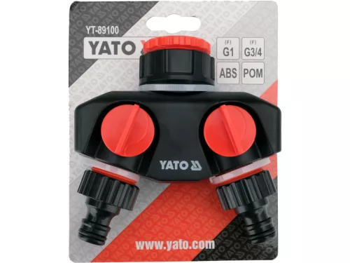 Yato csapcsatlakozó 2 kimenettel 3/4"-1"