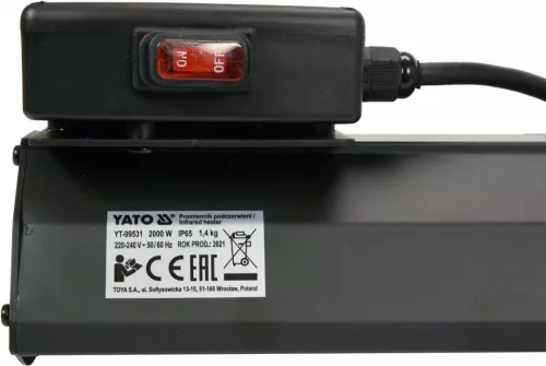 Yato infravörös hősugárzó 2000 W fali